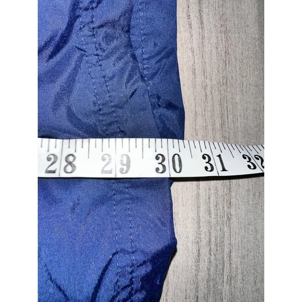 B5 Nike Full Zip Windbreaker Track Jacket Cotton Lined Men's‎ Large VTG 90s Blue